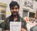 Shahwaiz with Driving test pass certificate